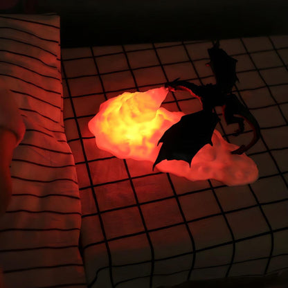 Dragon Lamp for Halloween Decor – Spooky Amber Lighting with Fantasy Dragon Design for Haunted Homes