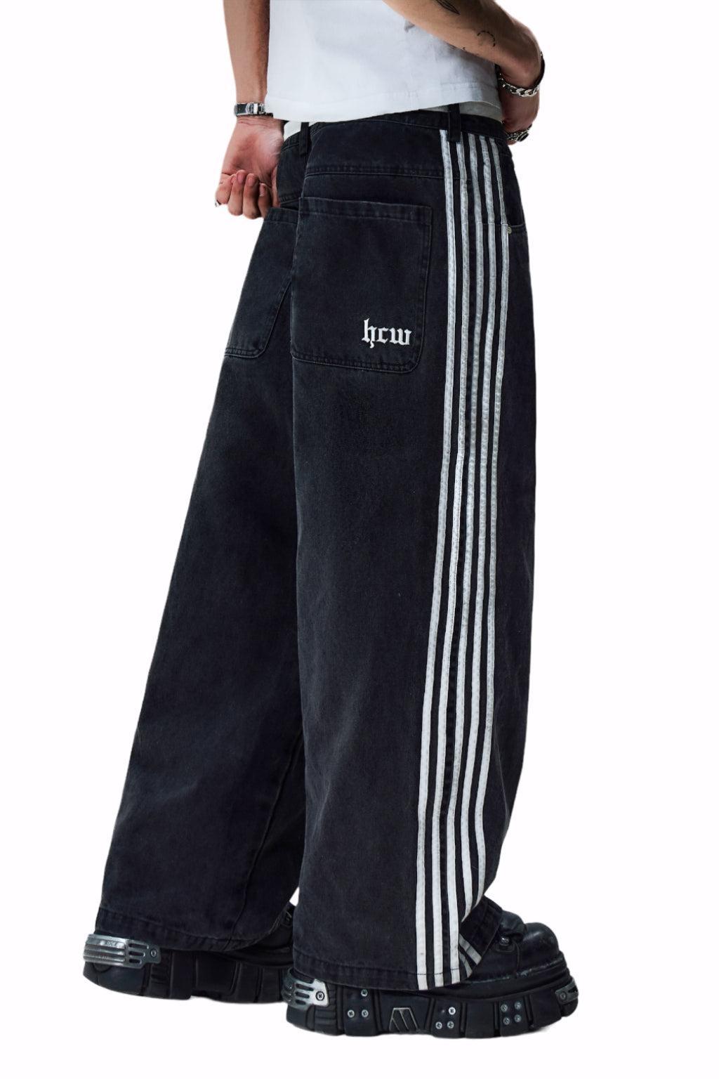 Jean large unisexe Y2K avec broderie croix - Coupe ample confortable, disponible en tailles S à 3XL
