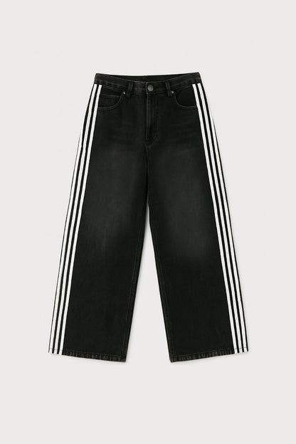 Jean large unisexe Y2K avec broderie croix - Coupe ample confortable, disponible en tailles S à 3XL