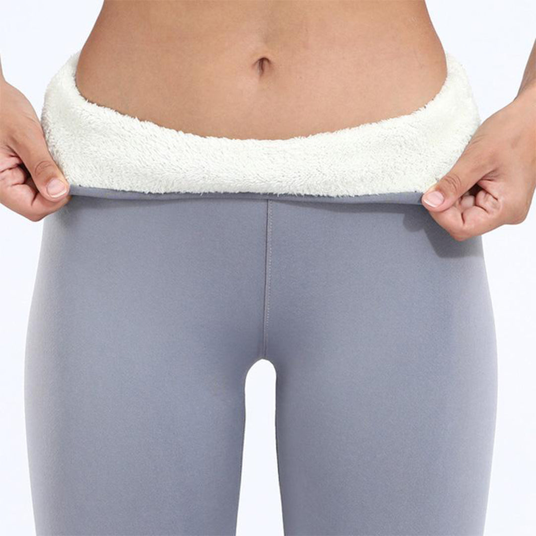 Leggings thermiques doublés en polaire pour femmes - Doux, respirants, essentiels d’hiver en noir, gris et marine pour un superposition confortable