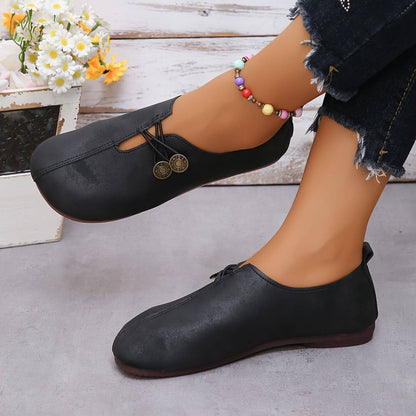Orthopedic Loafers for Women Genuine Leather Cushioned Support – Elara