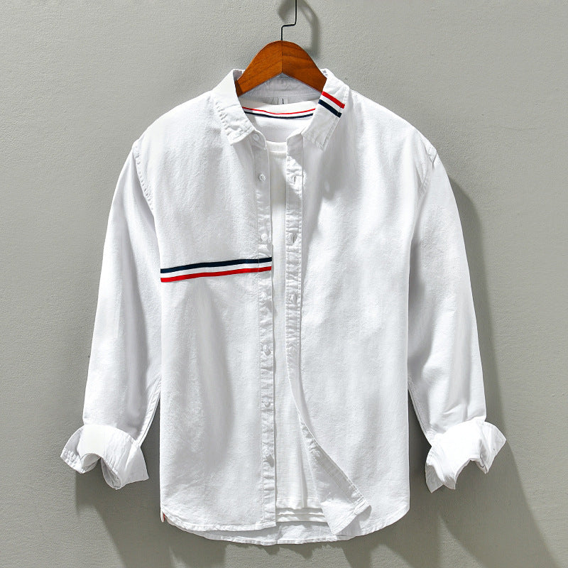 NOVA Linen Shirt with Refined Stripe Detailing – Breathable Modern Design