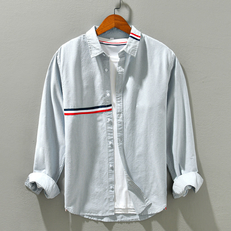 NOVA Linen Shirt with Refined Stripe Detailing – Breathable Modern Design