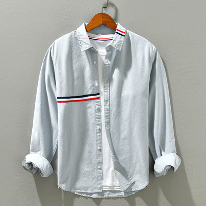 NOVA Linen Shirt with Refined Stripe Detailing – Breathable Modern Design