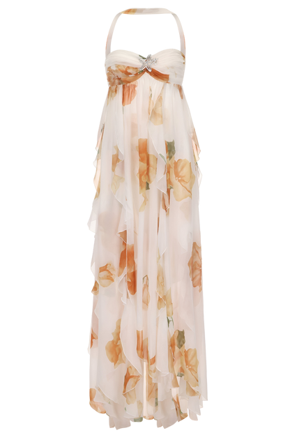 Gwen™ | Elegant Halter Maxi Dress