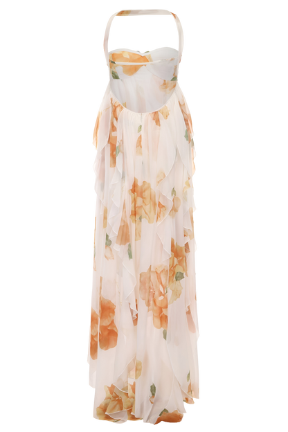 Gwen™ | Elegant Halter Maxi Dress