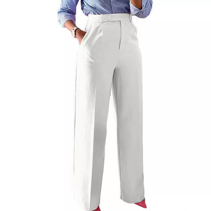 Pantalon élégant taille haute à jambes larges pour un style quotidien