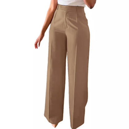 Pantalon élégant taille haute à jambes larges pour un style quotidien
