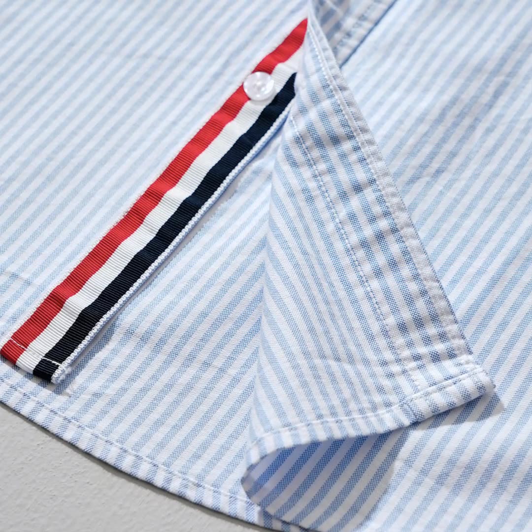 Milo Lightweight Linen Shirt with Subtle Stripes