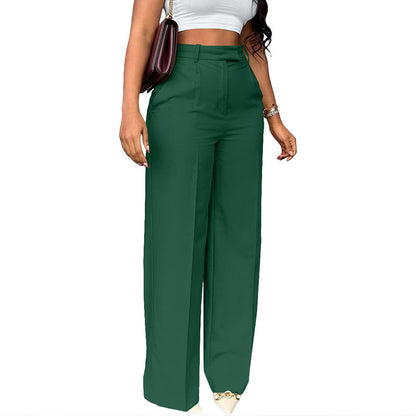 Pantalon élégant taille haute à jambes larges pour un style quotidien