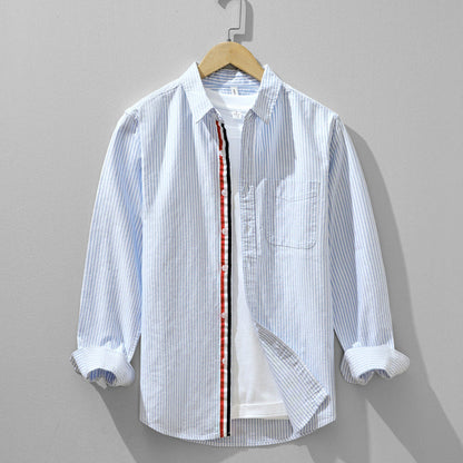 Milo Lightweight Linen Shirt with Subtle Stripes