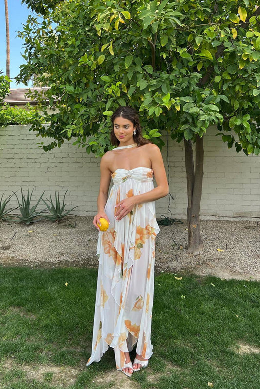 Gwen™ | Elegant Halter Maxi Dress