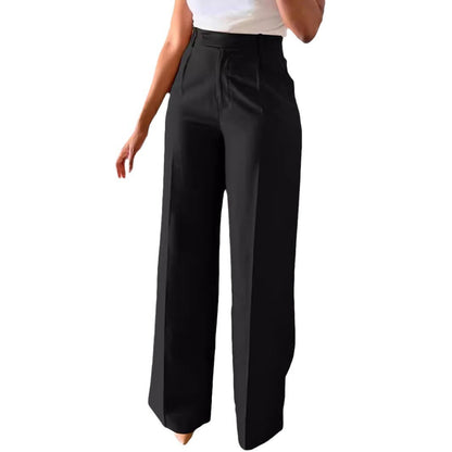 Pantalon élégant taille haute à jambes larges pour un style quotidien