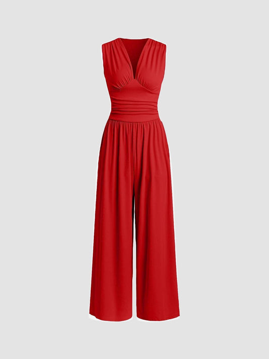 Charity – Smart Ærmeløs Jumpsuit med Brede Ben