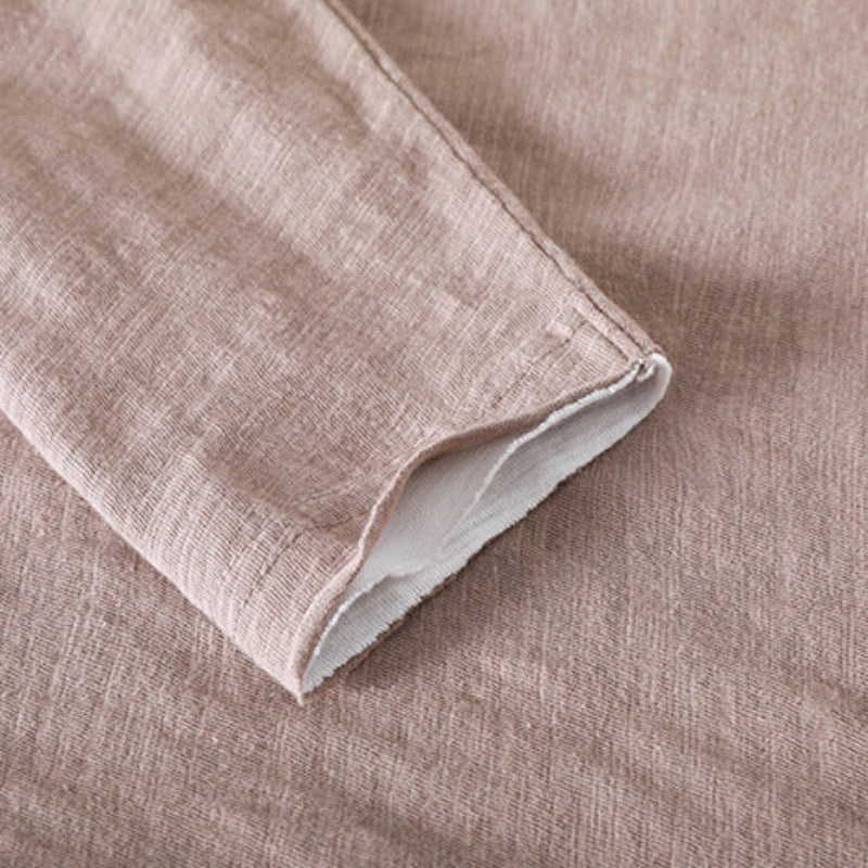HENSON V-Neck Shirt with Broken-Edge Detail and Breathable Fabric
