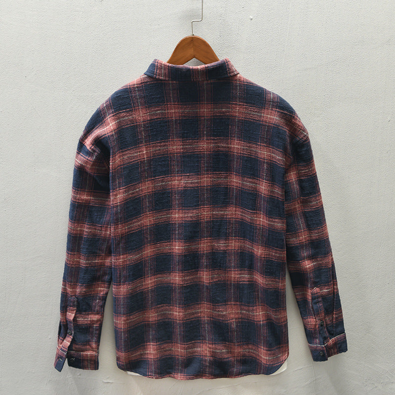 Levi Plaid Shirt with Soft Brushed Texture and Lightweight Comfort