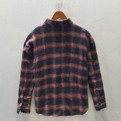 Levi Plaid Shirt with Soft Brushed Texture and Lightweight Comfort
