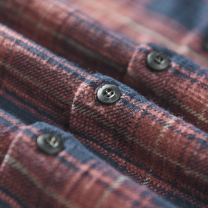 Levi Plaid Shirt with Soft Brushed Texture and Lightweight Comfort