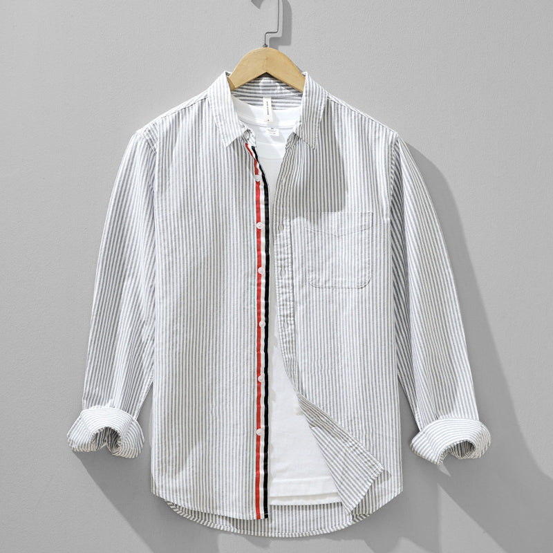 Milo Lightweight Linen Shirt with Subtle Stripes
