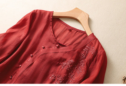 Sue | Elegant Asymmetrical Button Tunic