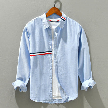 NOVA Linen Shirt with Refined Stripe Detailing – Breathable Modern Design