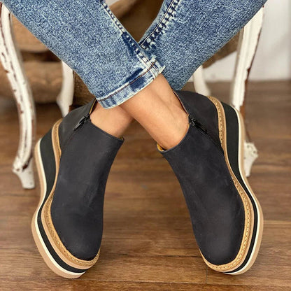 Jeanne Orthopedic Waterproof Boots with Side Zipper for Autumn and Winter