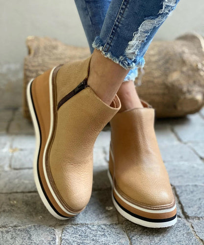Jeanne Orthopedic Waterproof Boots with Side Zipper for Autumn and Winter