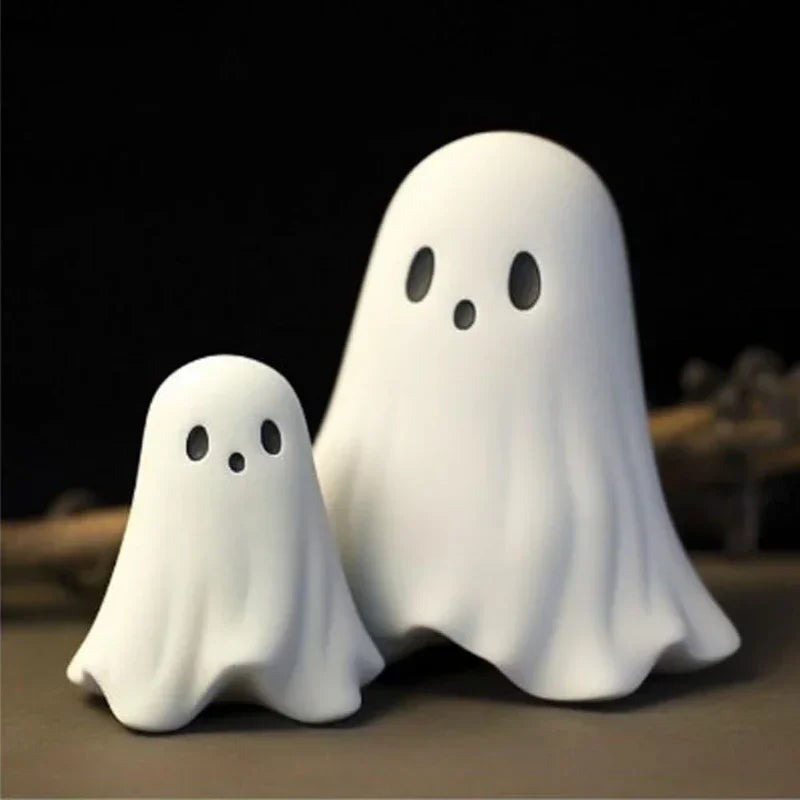 Whimsical Middle Finger Ghost Resin Sculpture Halloween Decorative Centerpiece for Spooky Home Décor