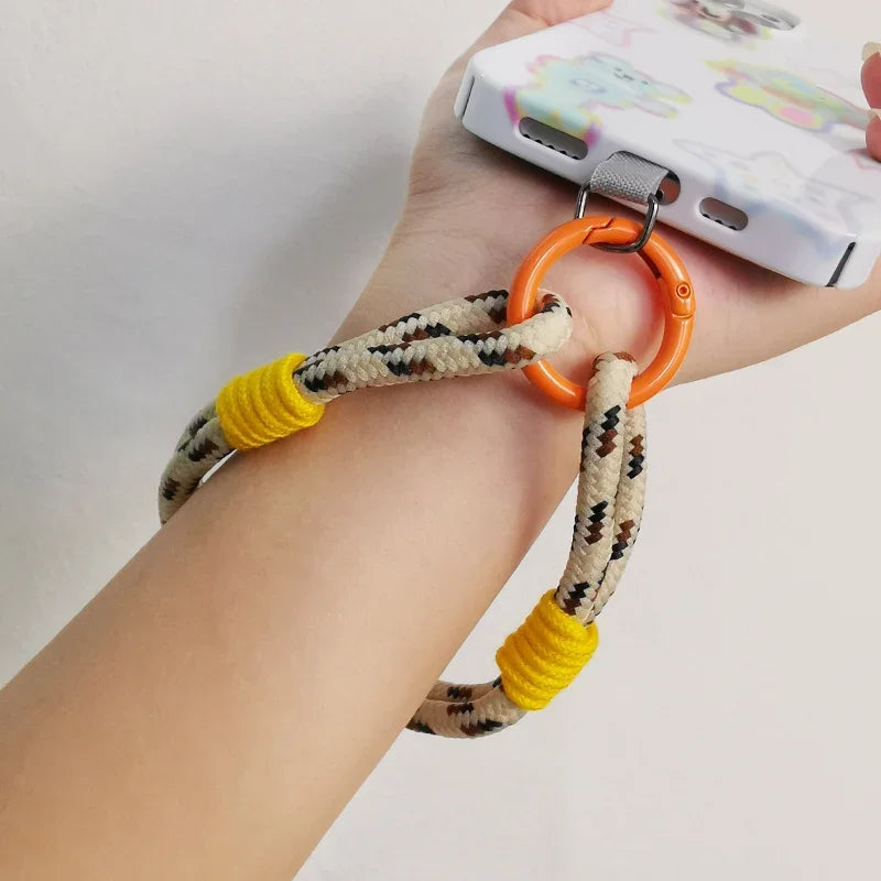 Stylish Universal Phone Lanyard with Anti-Loss Wrist Strap & Accessories - Two-Strand Design for Secure Carrying