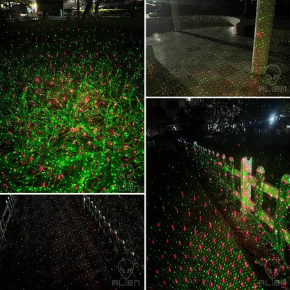 Halloween Outdoor Moving Laser Light Projector Waterproof Garden Decoration with Red, Green, and Blue Dots for Spooky Displays