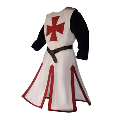 Knights Templar | Medieval Crusader Costume for Adults with Tunic & Hooded Cape