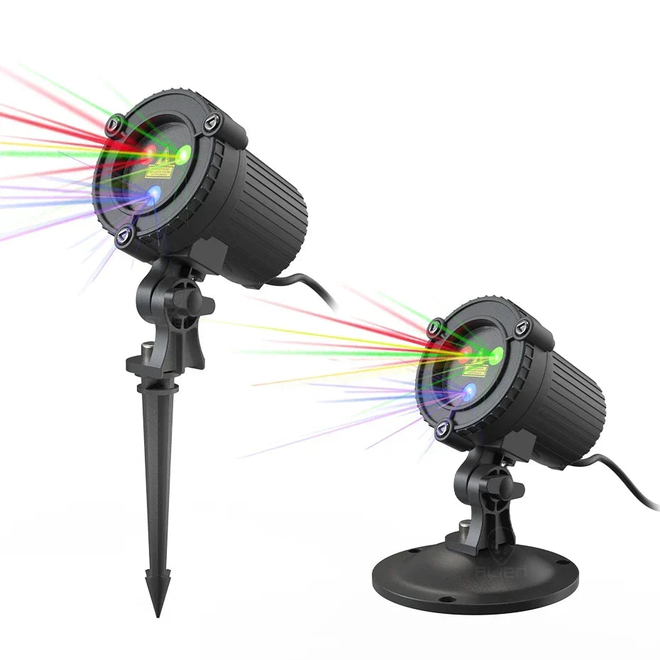 Halloween Outdoor Moving Laser Light Projector Waterproof Garden Decoration with Red, Green, and Blue Dots for Spooky Displays