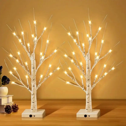 Halloween LED Birch Tree Lamp with USB & Battery Power – Illuminated Festive Decor for Seasonal Ambiance