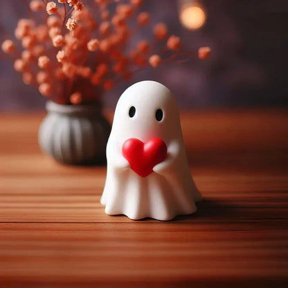 Whimsical Middle Finger Ghost Resin Sculpture Halloween Decorative Centerpiece for Spooky Home Décor