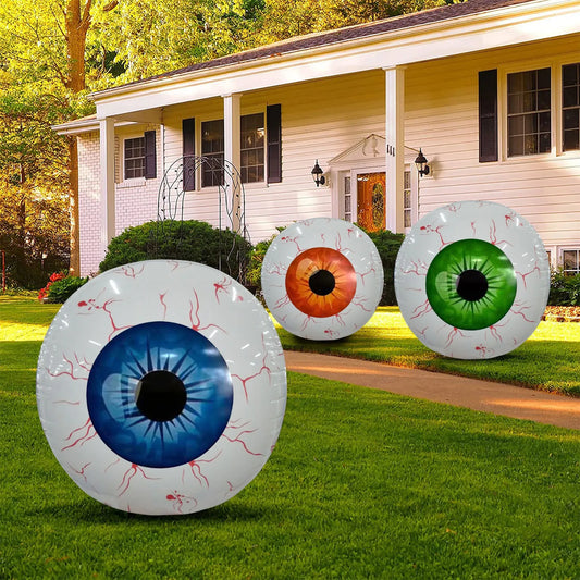 Bloodshot Eyeball Inflatable Halloween Yard Decoration – Spooky Outdoor Halloween Decor