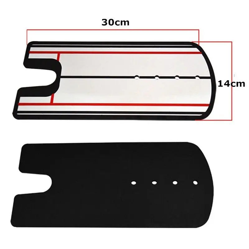 Golf Putting Practice Mirror - Alignment Training Tool, Lightweight 140x300mm Putter Aid for Improved Accuracy