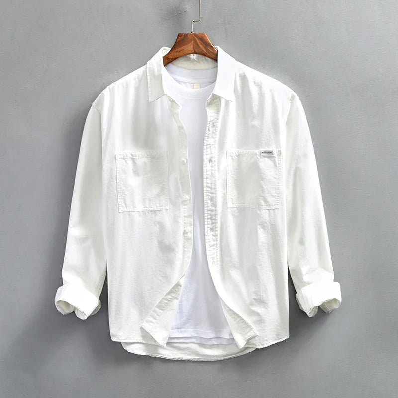 Paul Linen Jacket with Relaxed Fit and Chest Pockets – Lightweight Breathable Shirt