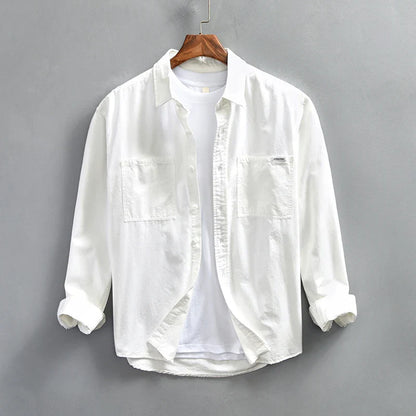 Paul Linen Jacket with Relaxed Fit and Chest Pockets – Lightweight Breathable Shirt