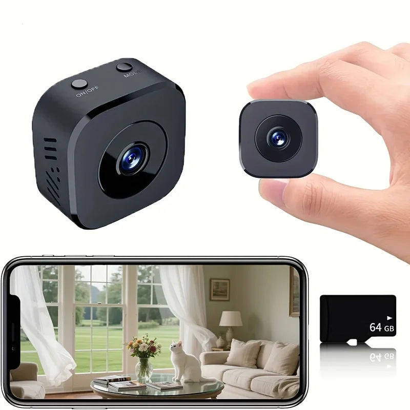 Mini telecamera di sicurezza Wi-Fi | Telecamera per interni 1080P con visione notturna e rilevamento del movimento
