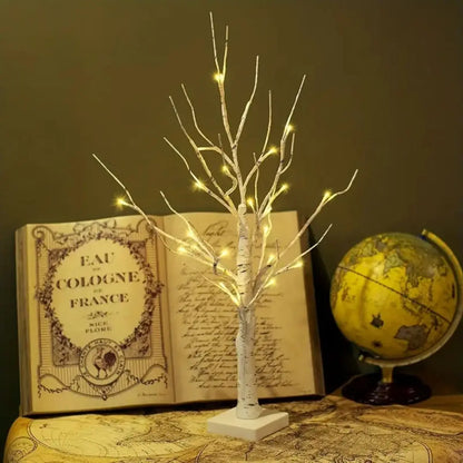 Halloween LED Birch Tree Lamp with USB & Battery Power – Illuminated Festive Decor for Seasonal Ambiance