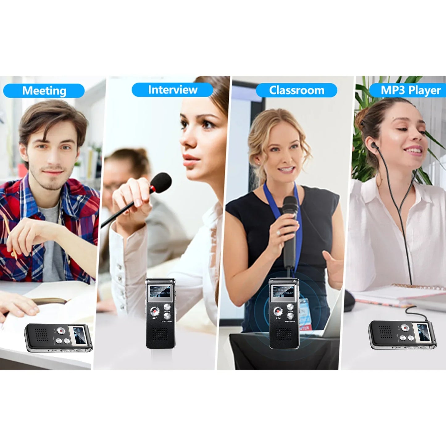 EchoNote | Voice Activated Mini Voice Recorder for Lectures