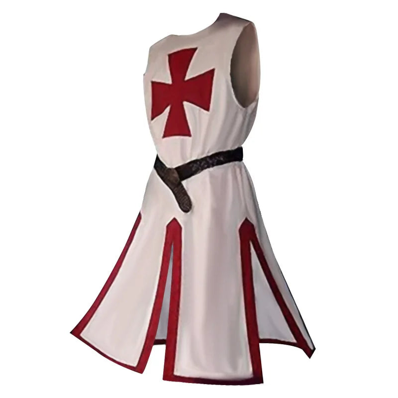 Knights Templar | Medieval Crusader Costume for Adults with Tunic & Hooded Cape