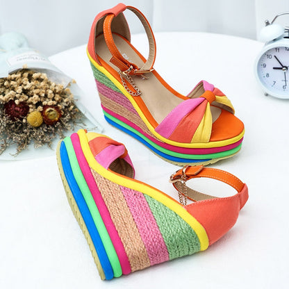 Monica Colorful Wedge Sandals – Stylish, Comfortable Elevation with Vibrant Design