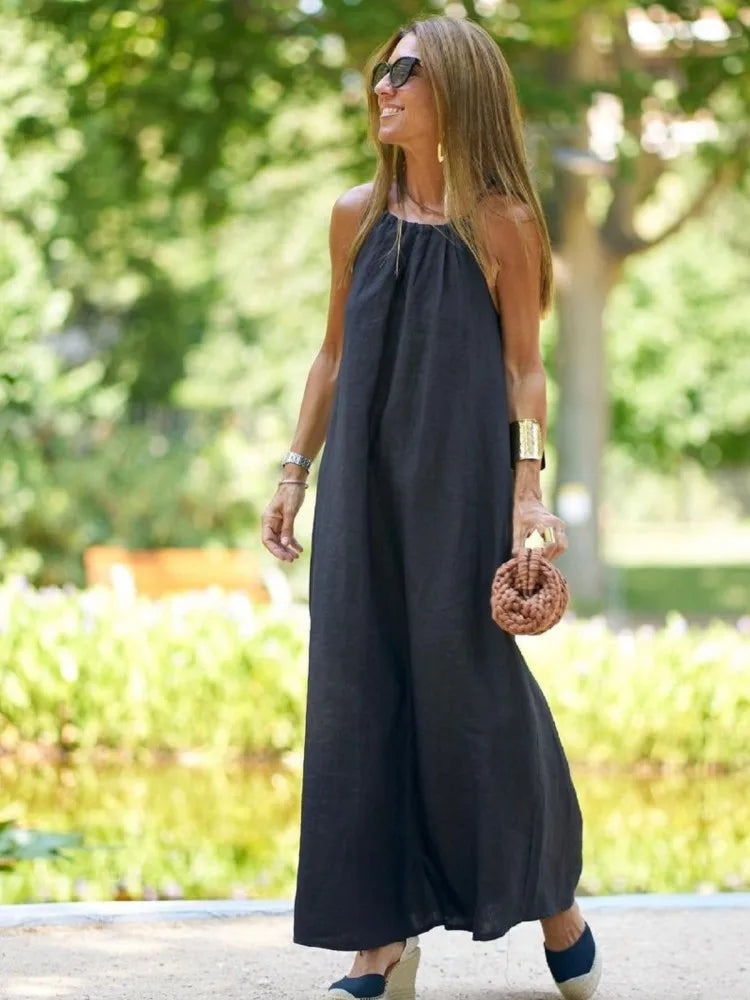 Melinda | Elegant Halter Dress for Summer Events