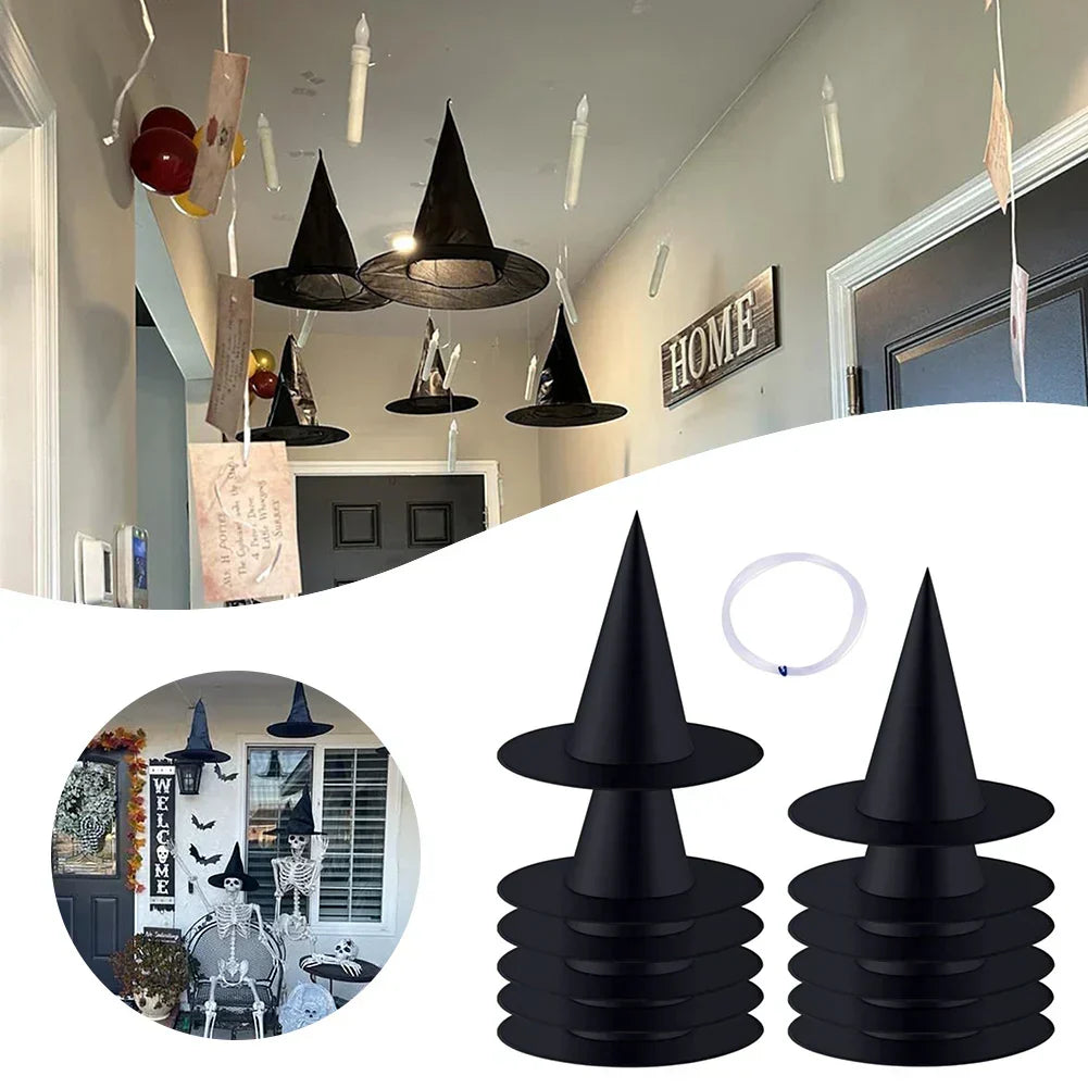 Halloween Witch Hat Hanging Decorations for Indoor and Outdoor Festive Halloween Party and Yard Decor