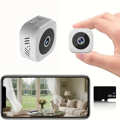 Mini telecamera di sicurezza Wi-Fi | Telecamera per interni 1080P con visione notturna e rilevamento del movimento