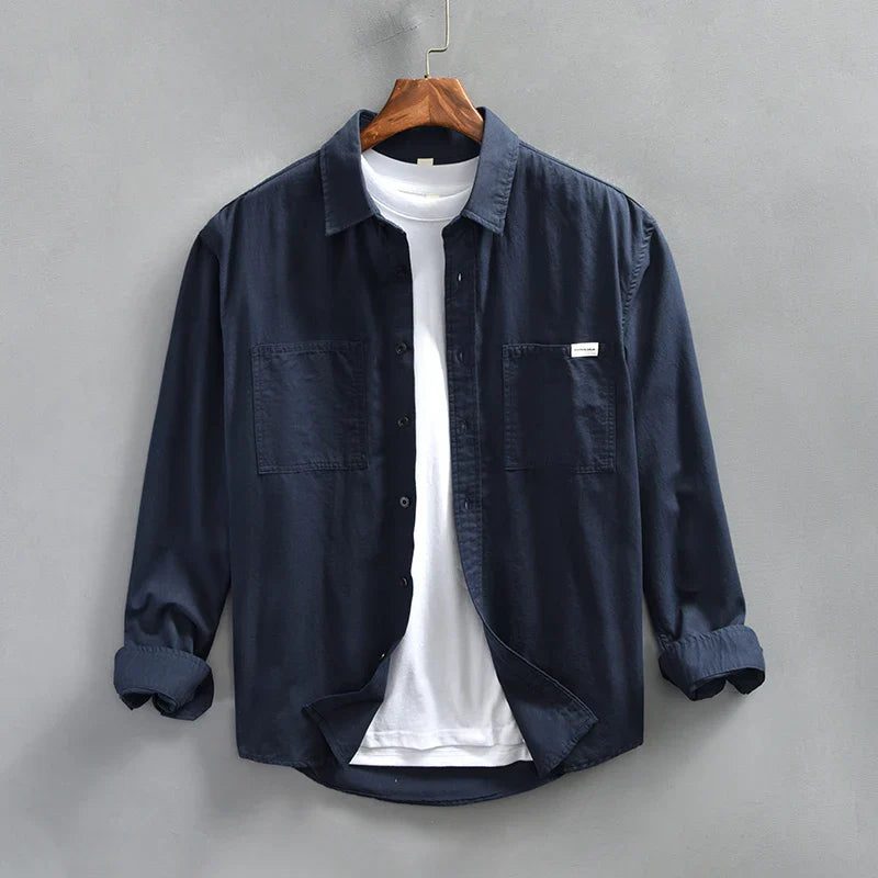 Paul Linen Jacket with Relaxed Fit and Chest Pockets – Lightweight Breathable Shirt