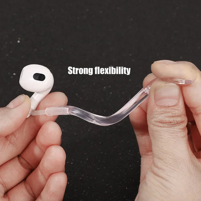 Adjustable Transparent Silicone Ear Hooks for AirPods – Anti-Slip Sports Accessories for Secure Fit