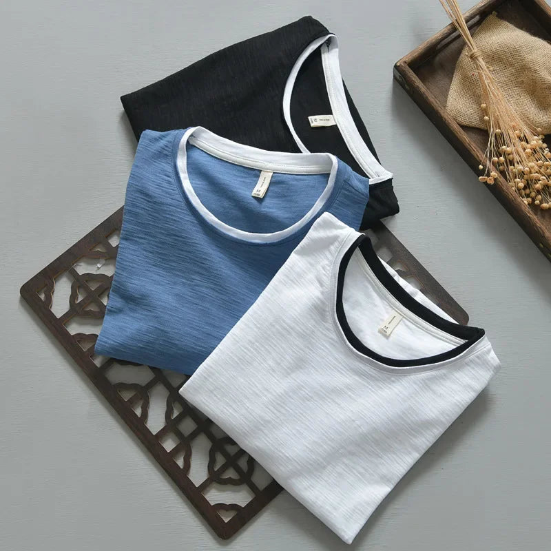 Nightfall Shirt with White Trim – Vintage Style Comfortable Fit
