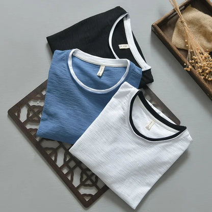 Nightfall Shirt with White Trim – Vintage Style Comfortable Fit
